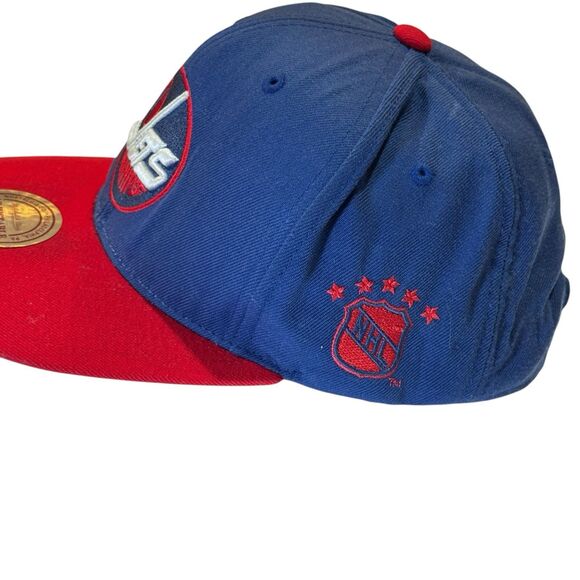 Mitchell & Ness Vintage Hockey Winnipeg Jets Wool Snapback Hat Blue/Red - Picture 3 of 15